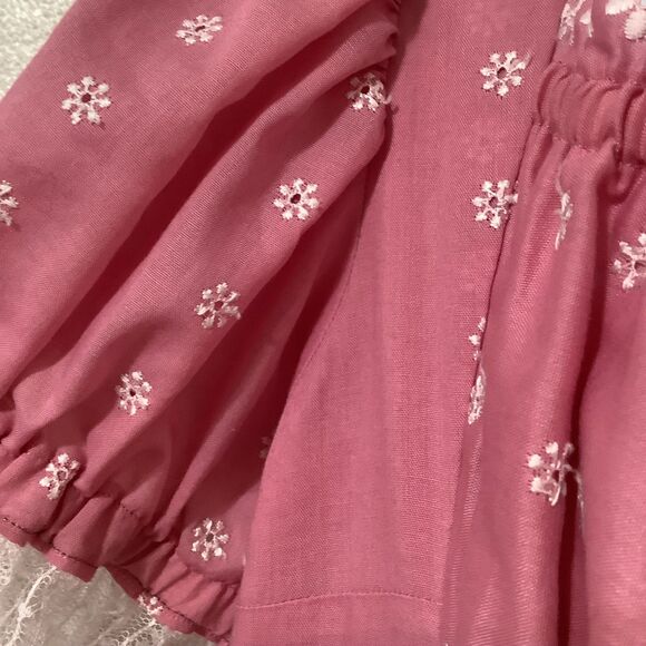 Vintage Pink Fairy Cottagecore Western Handmade Babydoll Fairy Puff Sleeve Dress - Picture 7 of 10